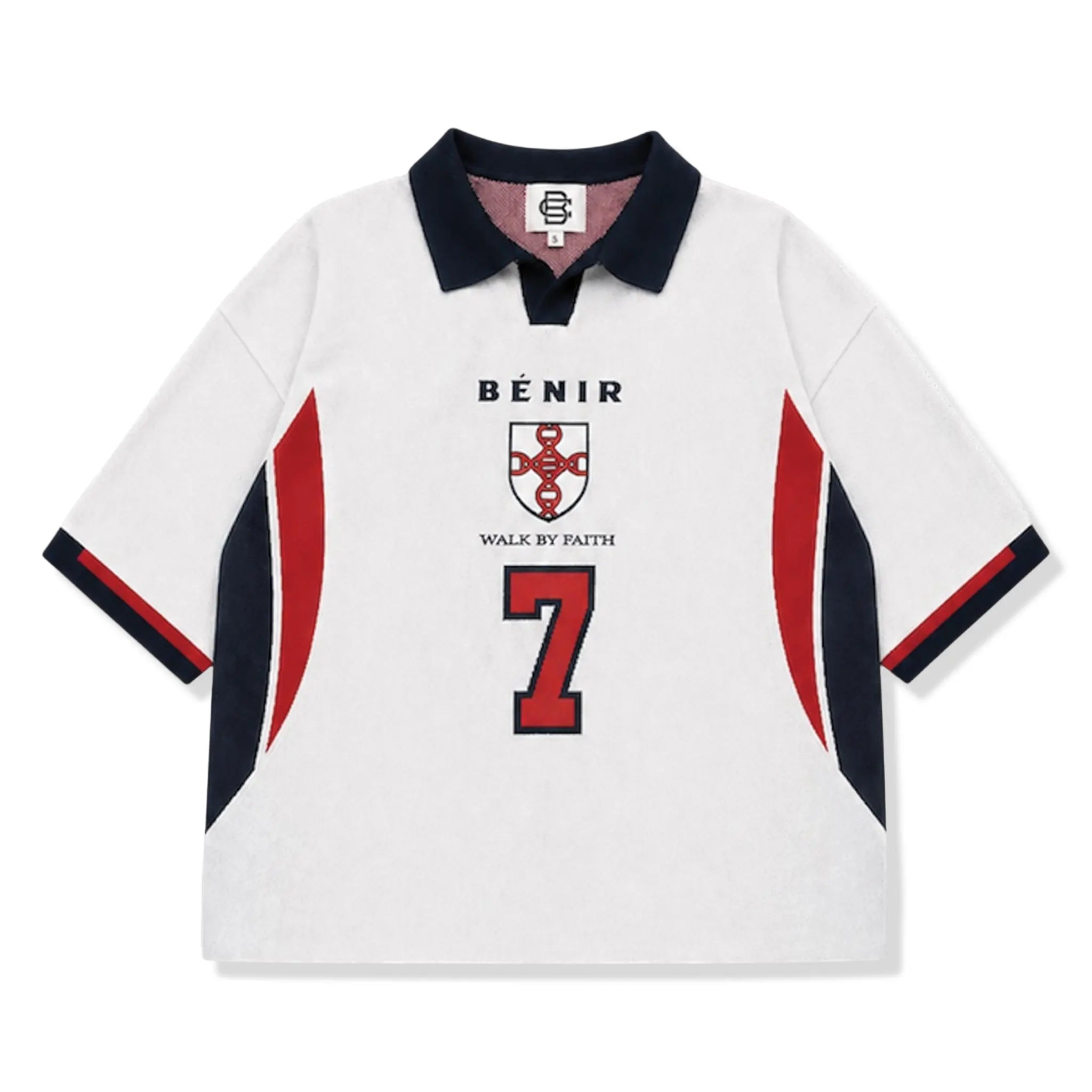 Bénir Clothing 98 Becks Inspired Knit White Polo Shirt